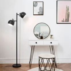 61" 2-Light Miles Floor Lamp Matte Black - Globe Electric -Lamps and Lighting Store GUEST e41477eb 03b6 43a1 8642 a156f4f31d68