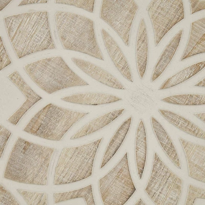 Leah Round Two-Tone Medallion Wall Decor Natural/White - Madison Park 9 Leah Round Two-Tone Medallion Wall Decor Natural/White - Madison Park - Image 7