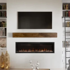 Modern Ember Boone Wood Fireplace Mantel Shelf With Tall Boxed Design -Lamps and Lighting Store GUEST e531ecbf 8853 47f5 97a2 926341b60985