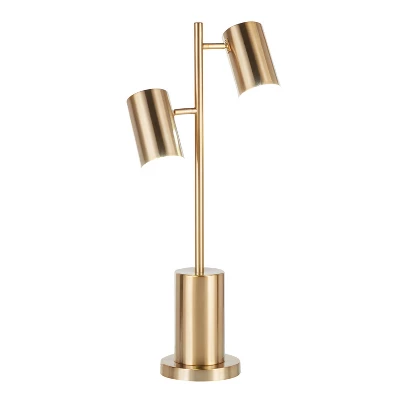 Cannes Contemporary/Glam Table Lamp With Metal Shade White (Includes LED Light Bulb) - LumiSource 3 Cannes Contemporary/Glam Table Lamp With Metal Shade White (Includes LED Light Bulb) - LumiSource