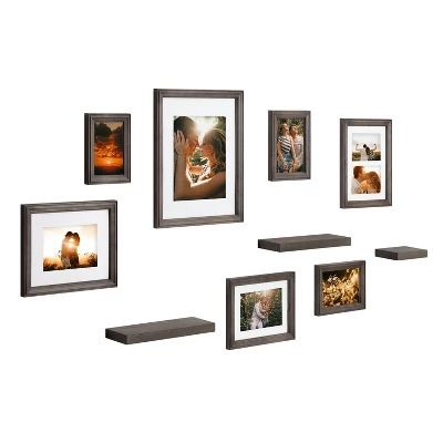 10pc Bordeaux Frame Box Set Dark Charcoal Gray - Kate & Laurel All Things Decor 3 10pc Bordeaux Frame Box Set Dark Charcoal Gray - Kate & Laurel All Things Decor