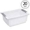 Sterilite Medium Sized Multipurpose Stackable Storage Basket Bin With Flip-Down Rails For Home And Office Organization, White (20 Pack) 1 Sterilite Medium Sized Multipurpose Stackable Storage Basket Bin With Flip-Down Rails For Home And Office Organization, White (20 Pack) -Lamps and Lighting Store GUEST e5b0cbe4 3bc7 4f1a a5dd 843c005eba6e