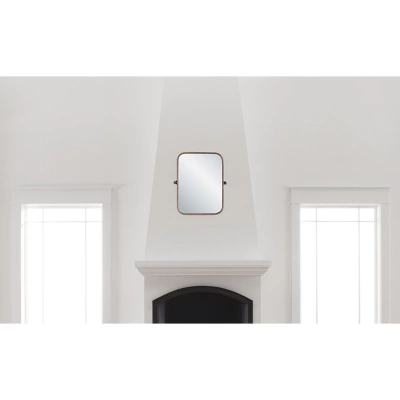 24" X 20.5" Decorative Pivoting Wall Mirror Copper - Storied Home 3 24" X 20.5" Decorative Pivoting Wall Mirror Copper - Storied Home