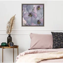 16" X 16" USA, Washington State, Seabeck. Delphinium Blossoms Close-up. Framed Canvas Wall Art - Amanti Art -Lamps and Lighting Store GUEST e6748a59 e336 46b6 b65a 2ded9976ee5d