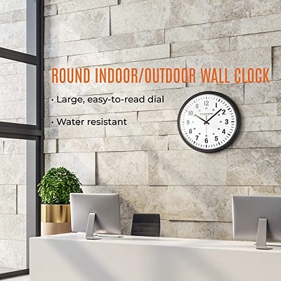 Marathon Jumbo 20 Inch Silent Analog Clock Easy To Read & Mount With Water-Resistant Casing 3 Marathon Jumbo 20 Inch Silent Analog Clock Easy To Read & Mount With Water-Resistant Casing