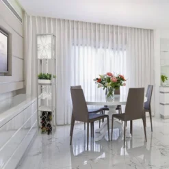 Etagere Organizer Storage Shelf Floor Lamp With Linen Shade Gray - Simple Designs -Lamps and Lighting Store GUEST e73b10ec 7fd6 4cda b0a0 6eaa5088fc3c