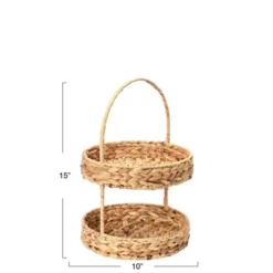 Household Essentials 2 Tier Tray Water Hyacinth -Lamps and Lighting Store GUEST e73b1e5b 2a9a 4418 b78c a245d88b656f