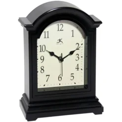 9" Antique Tabletop Clock Black - Infinity Instruments -Lamps and Lighting Store GUEST e79ac031 d15a 43a1 a6c3 4c23c4150512