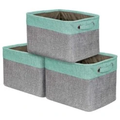 Sorbus Sturdy Collapsible Bins With Dual Handles - 3 Pack -Lamps and Lighting Store GUEST e79de664 6cc5 466e a50e f84754253739