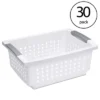Sterilite Medium Sized Stackable Storage Bin And Organization Basket With Flip Down Accent Rails For Home And Household Organization, White (30 Pack) 2 Sterilite Medium Sized Stackable Storage Bin And Organization Basket With Flip Down Accent Rails For Home And Household Organization, White (30 Pack) -Lamps and Lighting Store GUEST e82ebbfe ea9f 4f61 856f ba7bcab5de4f