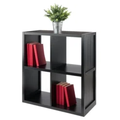 27" Timothy Shelf 2X2 Slots Black - Winsome -Lamps and Lighting Store GUEST e8738737 f3ee 475d a7a8 d3a50d8ebdfe