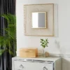 Metal Starburst Square Wall Mirror Gold - CosmoLiving By Cosmopolitan