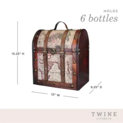 6 Bottle Old World Wooden Wine Box By Twine Living 11 6 Bottle Old World Wooden Wine Box By Twine Living -Lamps and Lighting Store GUEST eaa0e44a ab18 4736 8f3d 6f57d4c06a35