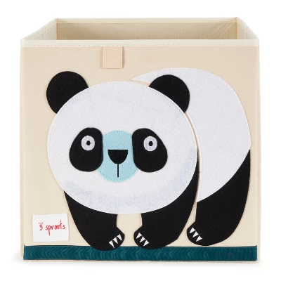 3 Sprouts Large 13 Inch Square Children's Foldable Fabric Storage Cube Organizer Box Soft Toy Bin, Panda Bear And Blue Snake (2 Pack) 5 3 Sprouts Large 13 Inch Square Children's Foldable Fabric Storage Cube Organizer Box Soft Toy Bin, Panda Bear And Blue Snake (2 Pack) - Image 3