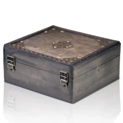 Brynnberg 7.9"x7.1"x3.5" Wooden Handmade Pirate Treasure Chest Storage Box -Lamps and Lighting Store GUEST eb3b2fce 0e41 4c94 a43a 111b582fc9cb