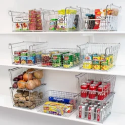 Sorbus Stackable Metal Wire Basket For Kitchen, Home And Pantry