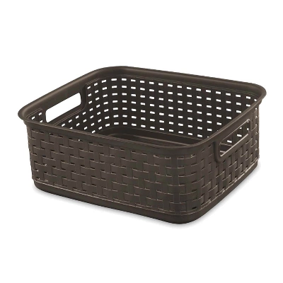 Sterilite Decorative Wicker-Style Short Weave Basket, Espresso (18 Pack) 7 Sterilite Decorative Wicker-Style Short Weave Basket, Espresso (18 Pack) - Image 5