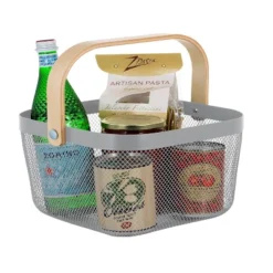 Simplify Mesh Tote With Bamboo Handle Gray 9 Simplify Mesh Tote With Bamboo Handle Gray -Lamps and Lighting Store GUEST eb607c52 a07c 4fb9 a9ef 15cb87d5745e