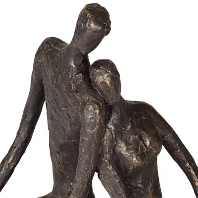 Dahlia Studios Loving Couple 11 1/2" Wide Bronze Sculpture 7 Dahlia Studios Loving Couple 11 1/2" Wide Bronze Sculpture - Image 5