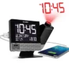 Projection With Usb Charge Table Clock Black - Sharp -Lamps and Lighting Store GUEST ec6cacb9 c505 4f4d 8f24 d5f4950f98e6