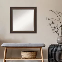 25" X 25" Beveled Lara Bronze Wood Wall Mirror - Amanti Art 15 25" X 25" Beveled Lara Bronze Wood Wall Mirror - Amanti Art -Lamps and Lighting Store GUEST eed78be6 4d21 4019 bc79 858e8e09be5a