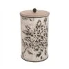 Set Of 3 Cream And Gray Floral Metal Decorative Storage Canisters - Foreside Home & Garden -Lamps and Lighting Store GUEST ef61be75 d544 4058 b80e 07c35f8ec24b