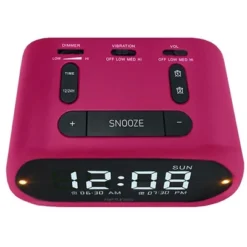 Riptunes 3-In-1 Vibrating Alarm Clock With Bed Shaker - Pink -Lamps and Lighting Store GUEST efd1f531 10a2 4c29 b3f7 e18356c68f08