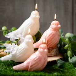 3.5"H Sullivans Pink Bird Candles - Set Of 2, Pink -Lamps and Lighting Store GUEST f1038b35 3bd3 409c a3c7 c12ef6cf6c5b