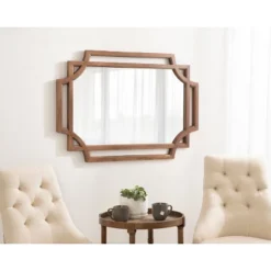 40" X 27" Minuette Wood Framed Wall Mirror Natural - Kate & Laurel All Things Decor 12 40" X 27" Minuette Wood Framed Wall Mirror Natural - Kate & Laurel All Things Decor -Lamps and Lighting Store GUEST f27200d1 92f4 448c a79c 96b70c4452f8