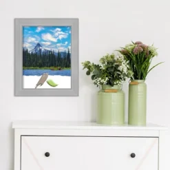 Amanti Art Vista Brushed Nickel Narrow Picture Frame -Lamps and Lighting Store GUEST f298e376 f35b 47ff a3b9 2919559b79dc