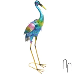 Sunnydaze Decor Sunnydaze Metal Crane Outdoor Garden Statue Yard Art Sculpture - 29" -Lamps and Lighting Store GUEST f3e11bea 953b 421d ac6b ce4a3d18c9f5