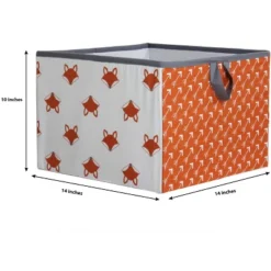 Bacati - Playful Fox Orange/Gray Storage Box Large -Lamps and Lighting Store GUEST f4f563dc 8300 46ad 856c f2a88398e7a6