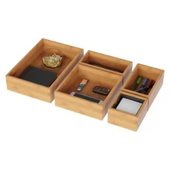 Drawer Organizer -5 Compartment Modular Natural Wood Bamboo Space Saver Tray Storage For Kitchen, Office, Bedroom And Bathroom By Hastings Home 10 Drawer Organizer -5 Compartment Modular Natural Wood Bamboo Space Saver Tray Storage For Kitchen, Office, Bedroom And Bathroom By Hastings Home -Lamps and Lighting Store GUEST f541f727 8324 4ba5 8d24 af46b882a708