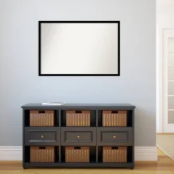 38" X 26" Non-Beveled Jet Black Wall Mirror - Amanti Art 13 38" X 26" Non-Beveled Jet Black Wall Mirror - Amanti Art -Lamps and Lighting Store GUEST f5454f50 e4f2 4540 9c88 f718b0295e86