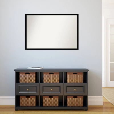 38" X 26" Non-Beveled Jet Black Wall Mirror - Amanti Art 7 38" X 26" Non-Beveled Jet Black Wall Mirror - Amanti Art - Image 5