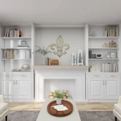 Metal Fleur De Lis Wall Decor With Distressing White - Olivia & May -Lamps and Lighting Store GUEST f5485e69 7183 4c61 8098 3cc43dfce752