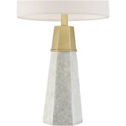 360 Lighting Julie Modern Table Lamps 27 1/2" Tall Set Of 2 Faux Marble Gold Tapered Column Fabric Drum Shade For Bedroom Living Room Bedside Office 12 360 Lighting Julie Modern Table Lamps 27 1/2" Tall Set Of 2 Faux Marble Gold Tapered Column Fabric Drum Shade For Bedroom Living Room Bedside Office -Lamps and Lighting Store GUEST f72794af 1d28 4123 850a d6d9f51b186e
