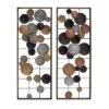 Set Of 2 Metal Geometric Overlapping Round Cutouts Wall Decors - Olivia & May