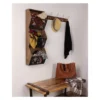 Burdock Rustic Wood And Metal Wall Vertical Storage Pockets Brown - Kate And Laurel All Things Decor, Uniek
