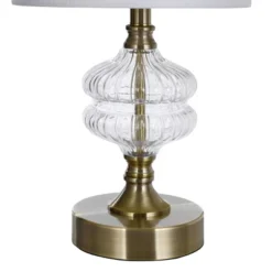 Traditional Satin Brass Table Lamp With Clear Glass Fluted Body - StyleCraft 9 Traditional Satin Brass Table Lamp With Clear Glass Fluted Body - StyleCraft -Lamps and Lighting Store GUEST faf28493 84ff 4ce1 ace4 a4ecf6e11ae1