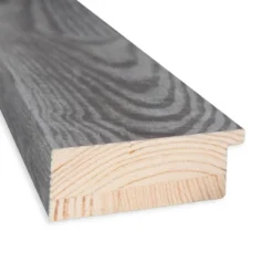 34" X 28" Non-Beveled Bridge Gray Wood Wall Mirror - Amanti Art