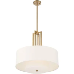 Possini Euro Design Sundry Warm Brass Pendant Chandelier 24" Wide Modern Double Drum Shades 4-Light Fixture For Dining Room House Foyer Kitchen Island 15 Possini Euro Design Sundry Warm Brass Pendant Chandelier 24" Wide Modern Double Drum Shades 4-Light Fixture For Dining Room House Foyer Kitchen Island -Lamps and Lighting Store GUEST fb9356c2 83f6 4e70 a526 b05f018a6ec7