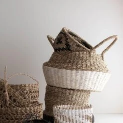 White Rope & Seagrass Belly Basket - Foreside Home & Garden 12 White Rope & Seagrass Belly Basket - Foreside Home & Garden -Lamps and Lighting Store GUEST fc6f5269 3bdb 4c3f 9e40 9f5d5ee1c3bd