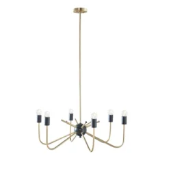 Alexis 6-Light Two-Tone Chandelier Antique Brass/Black - Hampton Hill 9 Alexis 6-Light Two-Tone Chandelier Antique Brass/Black - Hampton Hill -Lamps and Lighting Store GUEST fceb0cfc 2964 4475 8b6a ac7181b914e7