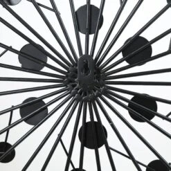 LuxenHome Silver, Black, And Gold Iron Metal Round Abstract Wall Decor -Lamps and Lighting Store GUEST fd28111f 53fa 4779 865a d572da9e8a6b