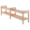 2pc Mercury Stackable Shoe Rack Set Natural - Winsome