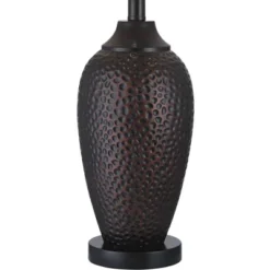 Franklin Iron Works Kaly Rustic Industrial Table Lamps 25" High Set Of 2 Hammered Oiled Bronze With USB Charging Port Faux Leather Drum Shade For Desk 11 Franklin Iron Works Kaly Rustic Industrial Table Lamps 25" High Set Of 2 Hammered Oiled Bronze With USB Charging Port Faux Leather Drum Shade For Desk -Lamps and Lighting Store GUEST fdc17f6a 67ee 455a 9d71 d0dea157ca5a