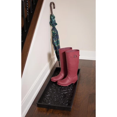 BirdRock Home 34''LX14''W Decorative Rubber Boot Tray 8 BirdRock Home 34''LX14''W Decorative Rubber Boot Tray - Image 6